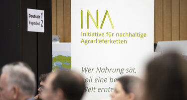 A INA Banner at an Event